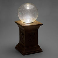 Chameleon Solar LED Outdoor Gazing Ball with Tuscan Pedestal