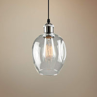 Clearwater 5 1/2" Wide Polish Nickel and Black Mini Pendant