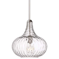 Cora 11" Wide Matte Hammered Glass Mini Pendant