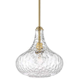 Cora 11" Wide Matte Hammered Glass Mini Pendant