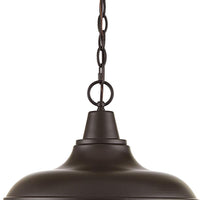 Crocodile Faux Leather 15" Wide Benson Bronze Pendant Light