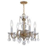 Crystorama Traditional Crystal 15"W Brass Crystal Mini Chandelier