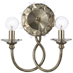 Crystorama Willow 2-Light 11 1/2" High Silver Wall Sconce