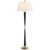 Dempsey Bronze and Vintage Brass Hourglass Floor Lamp