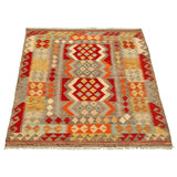 Anne Hathaway Collection Flat-weave Sivas Cream Wool Kilim Rug