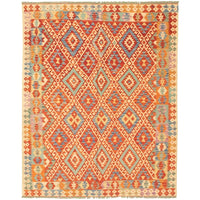 Flat-weave Sivas Red Wool Kilim