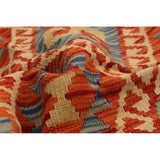 Flat-weave Sivas Red Wool Kilim