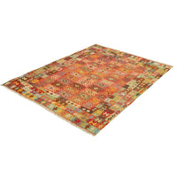 Flat-weave Sivas Red Wool Soft Kilim