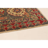 Hand-knotted Anatolian Vintage Dark Red Wool Soft Rug