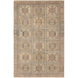Hand-knotted Antalya Vintage Light Khaki Wool Soft Rug