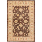 Hand-knotted Chobi Finest Dark Brown Wool Soft Rug