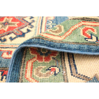 Hand-knotted Finest Gazni Blue Wool Soft Rug