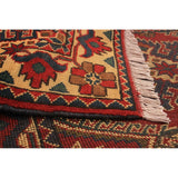 Hand-knotted Finest Kargahi Red Wool Rug