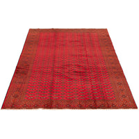 Hand-knotted Khal Red Wool Soft Rug