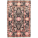 Hand-knotted Signature Collection Black Wool Soft Rug