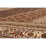 Hand-knotted Tabriz Haj Jalili Black Wool Soft Rug