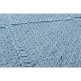 Braided Weave Diamond Cream Wool Soft Rug