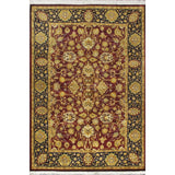 Hand-knotted Double Knot Navy, Red, Wool Soft Rug