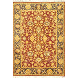 Hand-knotted Double Knot Navy, Red, Wool Soft Rug