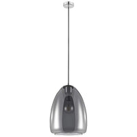 Eglo Alobrase 8 3/4" Wide Matte Black Modern Pendant Light