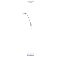 Eglo Baya-1 Chrome Finish Adjustable Modern LED Floor Lamp with Side Light