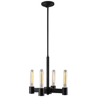 Eglo Broyles 15" Wide Matte Black Chandelier