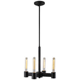 Eglo Broyles 15" Wide Matte Black Chandelier