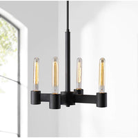 Eglo Broyles 15" Wide Matte Black Chandelier
