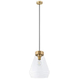 Eglo Montey 12" Wide Gold Metal Clear Glass Modern Mini Pendant Light