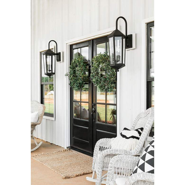 Ellsworth 36" High Black 3-Light Outdoor Lantern Wall Light