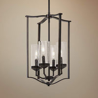 Elyton 15" Wide Downtown Bronze 4-Light Pendant