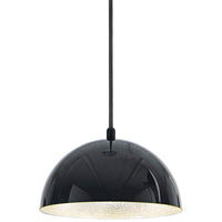ET2 Hemisphere 9" Wide Gloss Black LED Mini Pendant Light