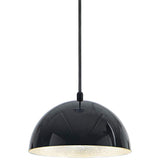 ET2 Hemisphere 9" Wide Gloss Black LED Mini Pendant Light