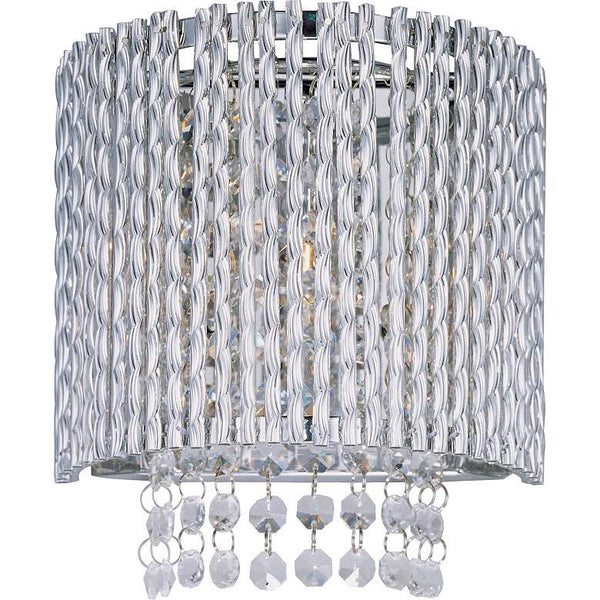 ET2 Spiral Polished Chrome 7 1/2" Wide Wall Sconce