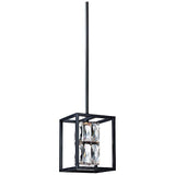 ET2 Zephyr 6" Wide Black Crystal LED Mini Pendant Light