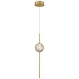 Eurofase Barletta 4 3/4" Wide Brass LED Mini Pendant Light