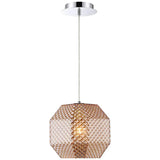 Eurofase Catalda 9" Wide Amber Glass Mini Pendant