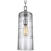 Feiss Elmore 6" Wide Chrome Cylinder Mini Pendant