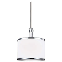 Feiss Prospect Park 8 1/2"W Nickel/Chrome Mini Pendant