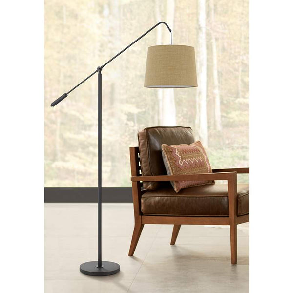 Fishing Rod Dark Bronze Adjustable Task Floor Lamp