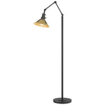 Henry Floor Lamp - Black Finish - Modern Brass Accents