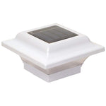 Imperial White Solar Powered LED Outdoor Post Cap