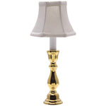 Solid Brass White Shade Window Light Accent Table Lamp