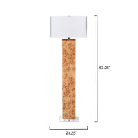 Jamie Young Parallel Natural Burl Wood Floor Lamp