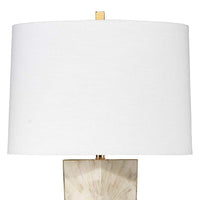Jamie Young Spectacle Soft Gray Horn Lacquer Floor Lamp