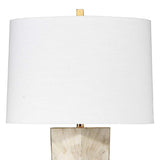 Jamie Young Spectacle Soft Gray Horn Lacquer Floor Lamp