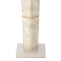 Jamie Young Spectacle Soft Gray Horn Lacquer Floor Lamp