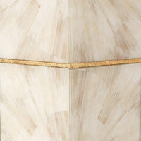 Jamie Young Spectacle Soft Gray Horn Lacquer Floor Lamp