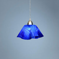 Jezebel Radiance Lily 8" Wide Cobalt Navy Blue Mini Pendant