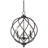 Katerina 18 1/2" Wide Swirled Bronze Metal Foyer Chandelier